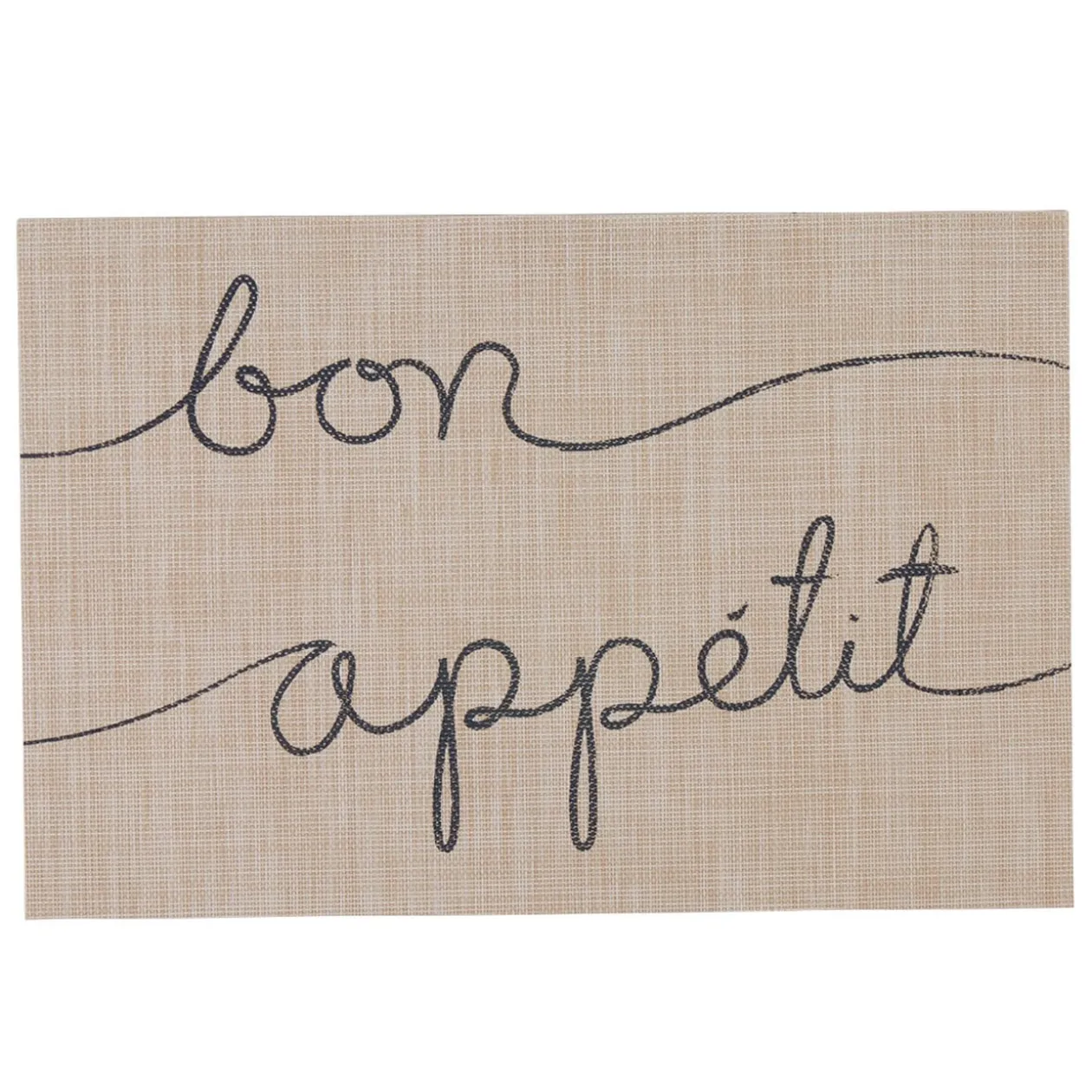 Set de table plastique imitation bois bon appétit