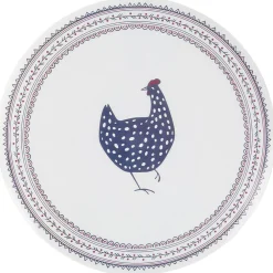 Set de table plastique imprimé poule Ø38 cm
