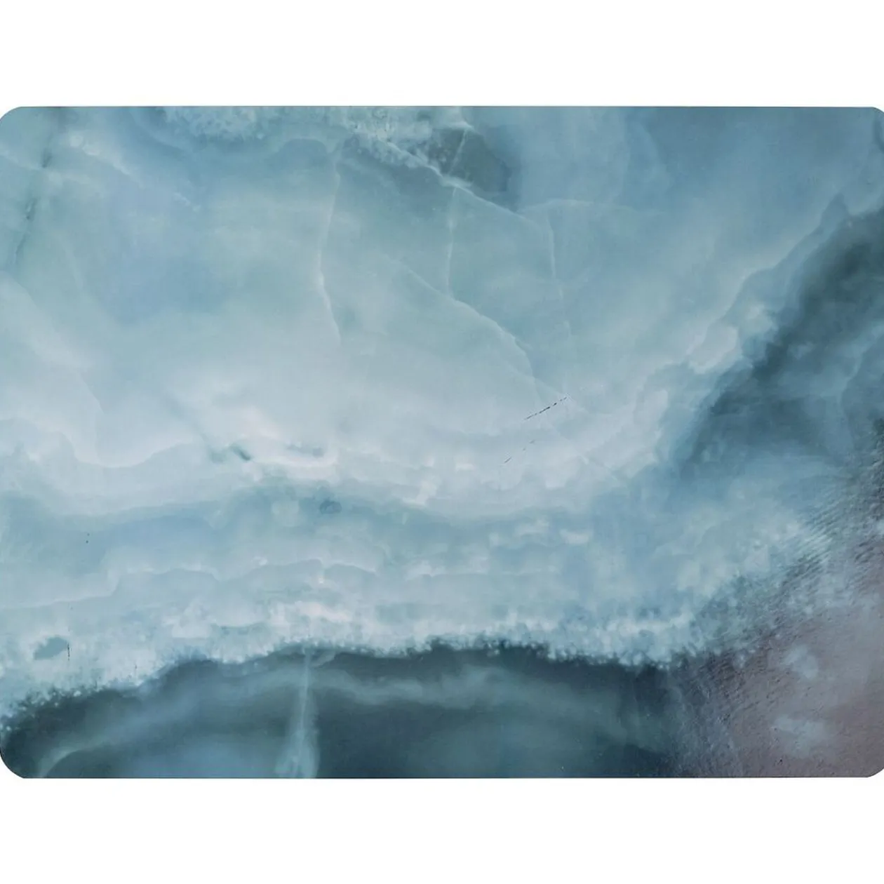 Set de table plastique imitation marbre Onyx bleu