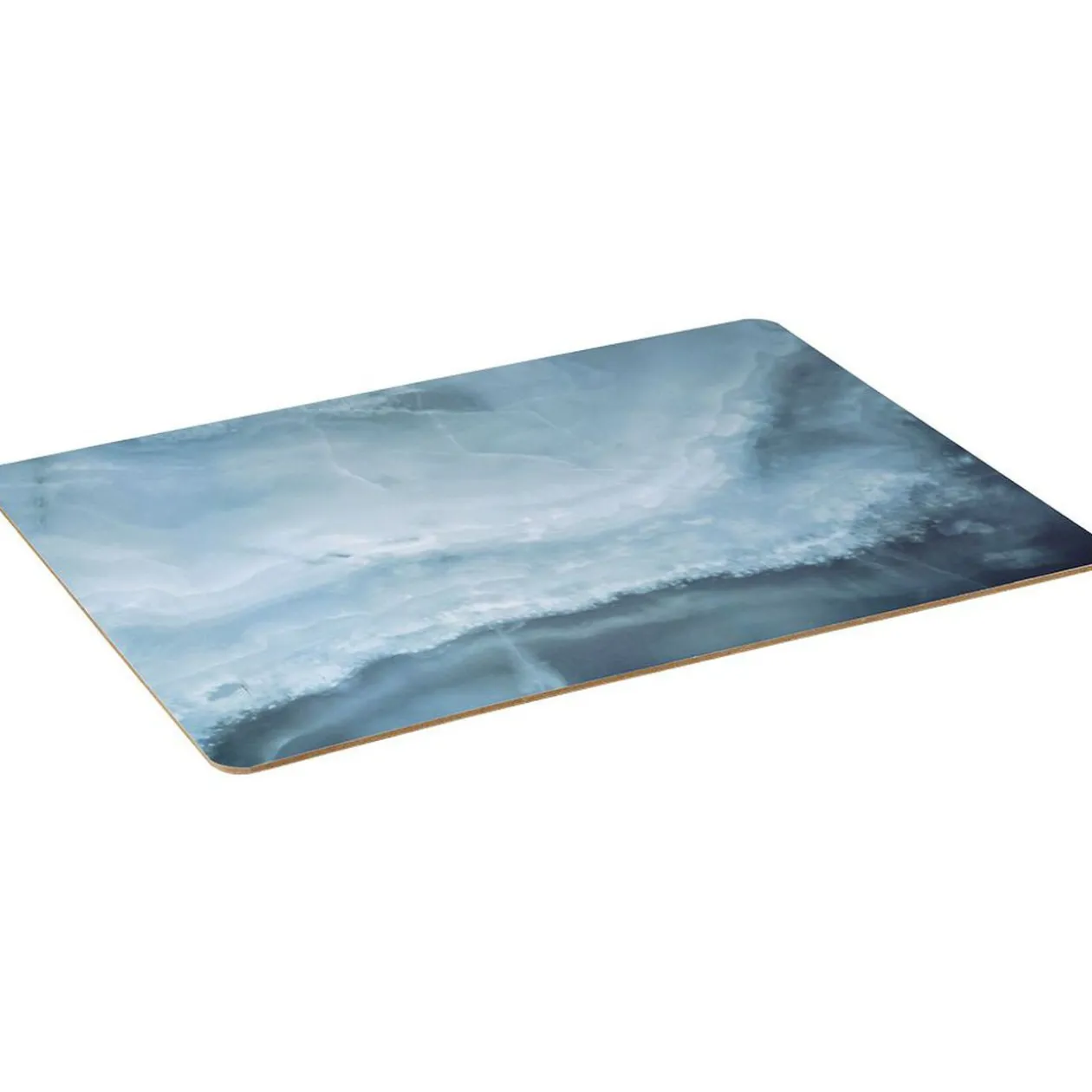 Set de table plastique imitation marbre Onyx bleu