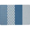 Set de table plastique motif graphique bleu et blanc 45x30 cm