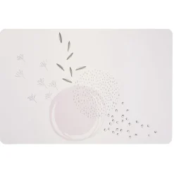 Set de table plastique rose et blanc 45x30 cm