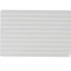 Set de table rayures blanches et transparentes