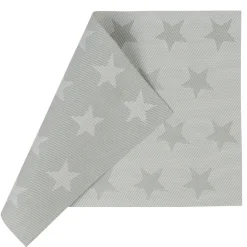 Set de table rectangulaire gris motifs étoiles