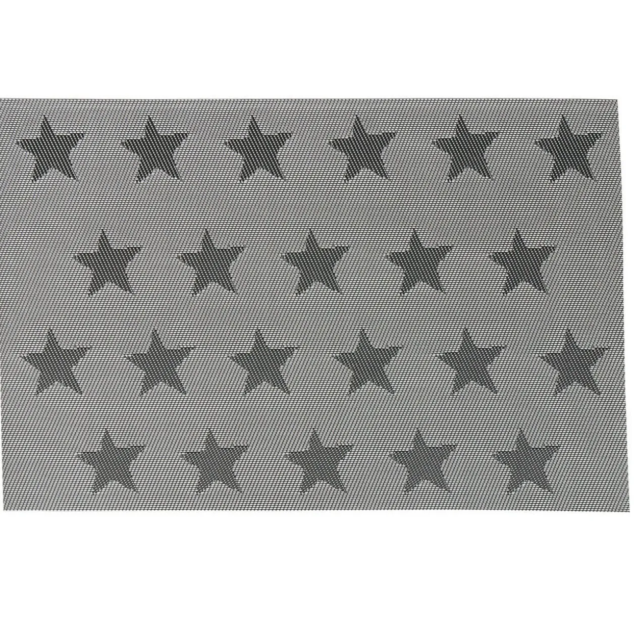 Set de table rectangulaire noir et blanc motifs étoiles