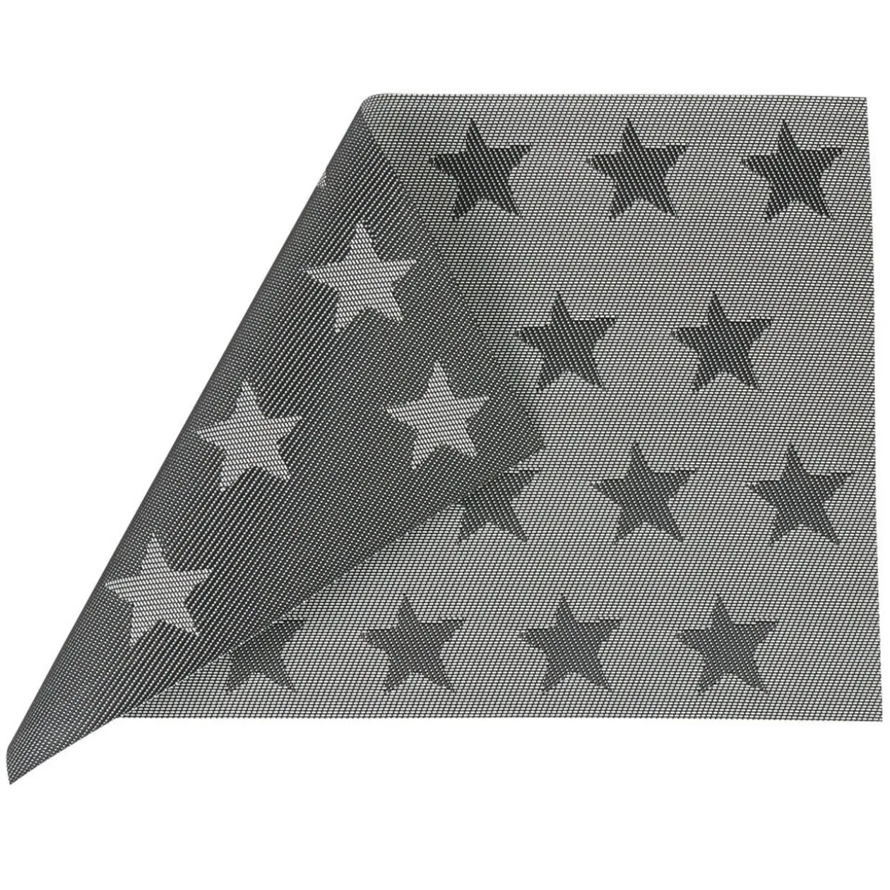 Set de table rectangulaire noir et blanc motifs étoiles
