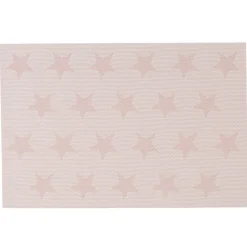 Set de table rectangulaire rose motifs étoiles