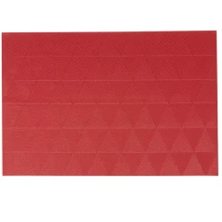 Set de table rectangulaire motif triangles rouges