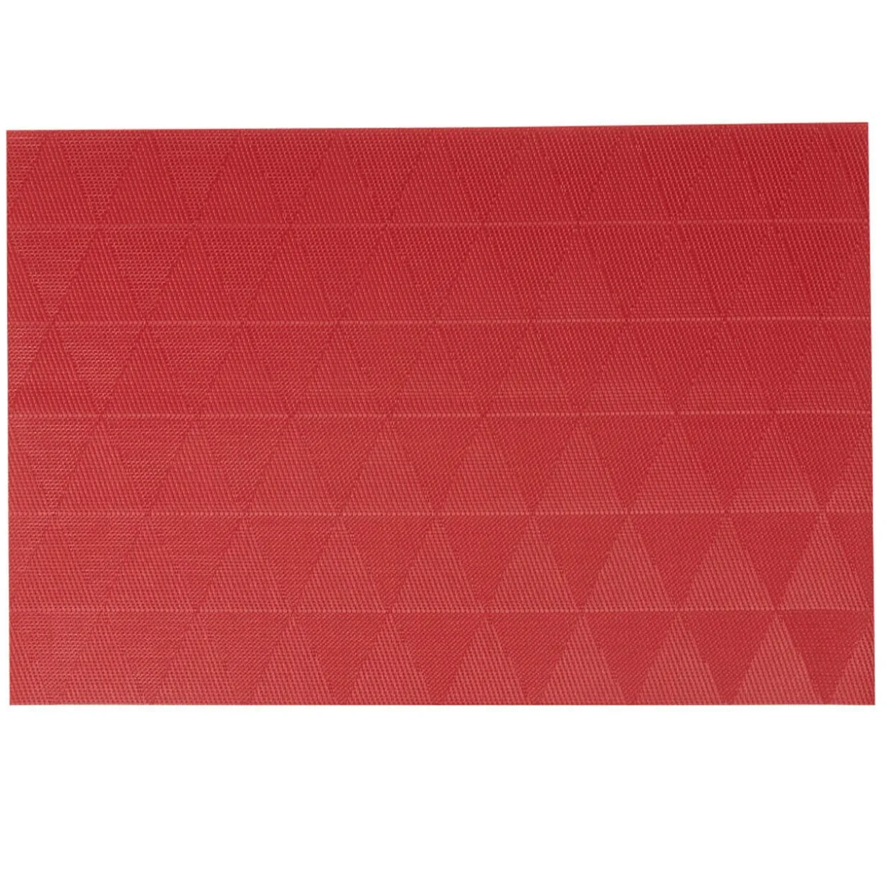 Set de table rectangulaire motif triangles rouges