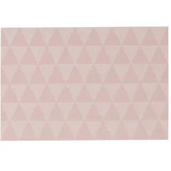 Set de table rectangulaire motif triangles roses