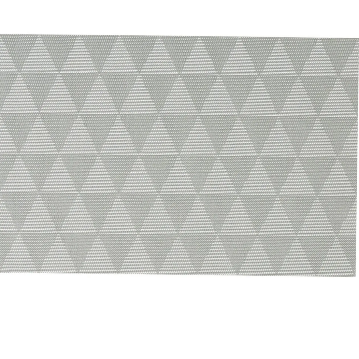 Set de table rectangulaire motif triangles gris
