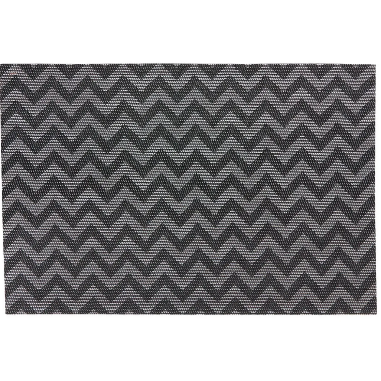 Set de table rectangulaire motif chevrons noirs