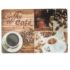 Set de table rectangulaire motif café