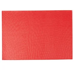 Set de table rectangulaire rouge