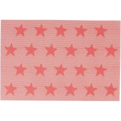Set de table rectangulaire motif étoiles rouges