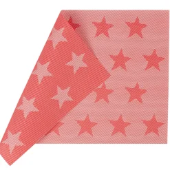 Set de table rectangulaire motif étoiles rouges