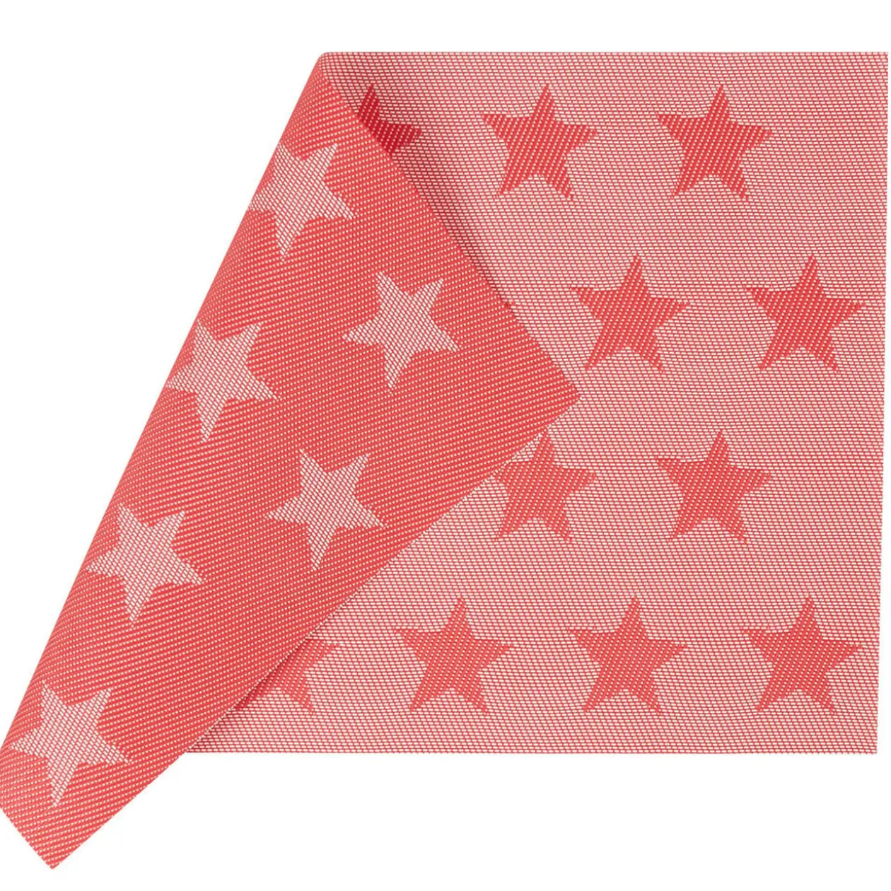 Set de table rectangulaire motif étoiles rouges