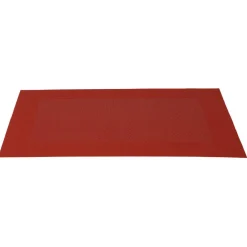 Set de table rectangulaire pvc uni rouge