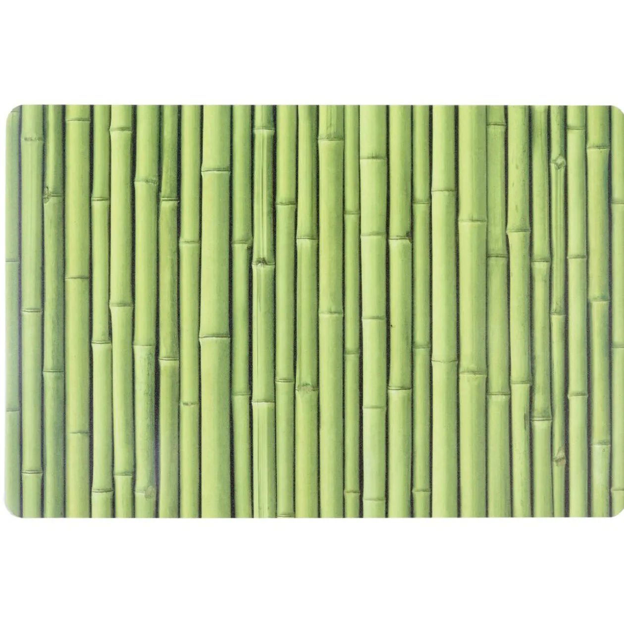Set de table rectangulaire plastique décor bambou vert