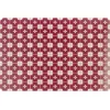 Set de table rectangulaire plastique carreau de ciment rouge blanc