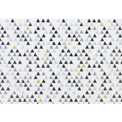 Set de table rectangulaire plastique imprimé triangles effet givre