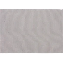 Set de table rectangulaire en coton uni gris