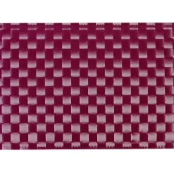 Set de table rectangulaire plastique effet tressé uni prune