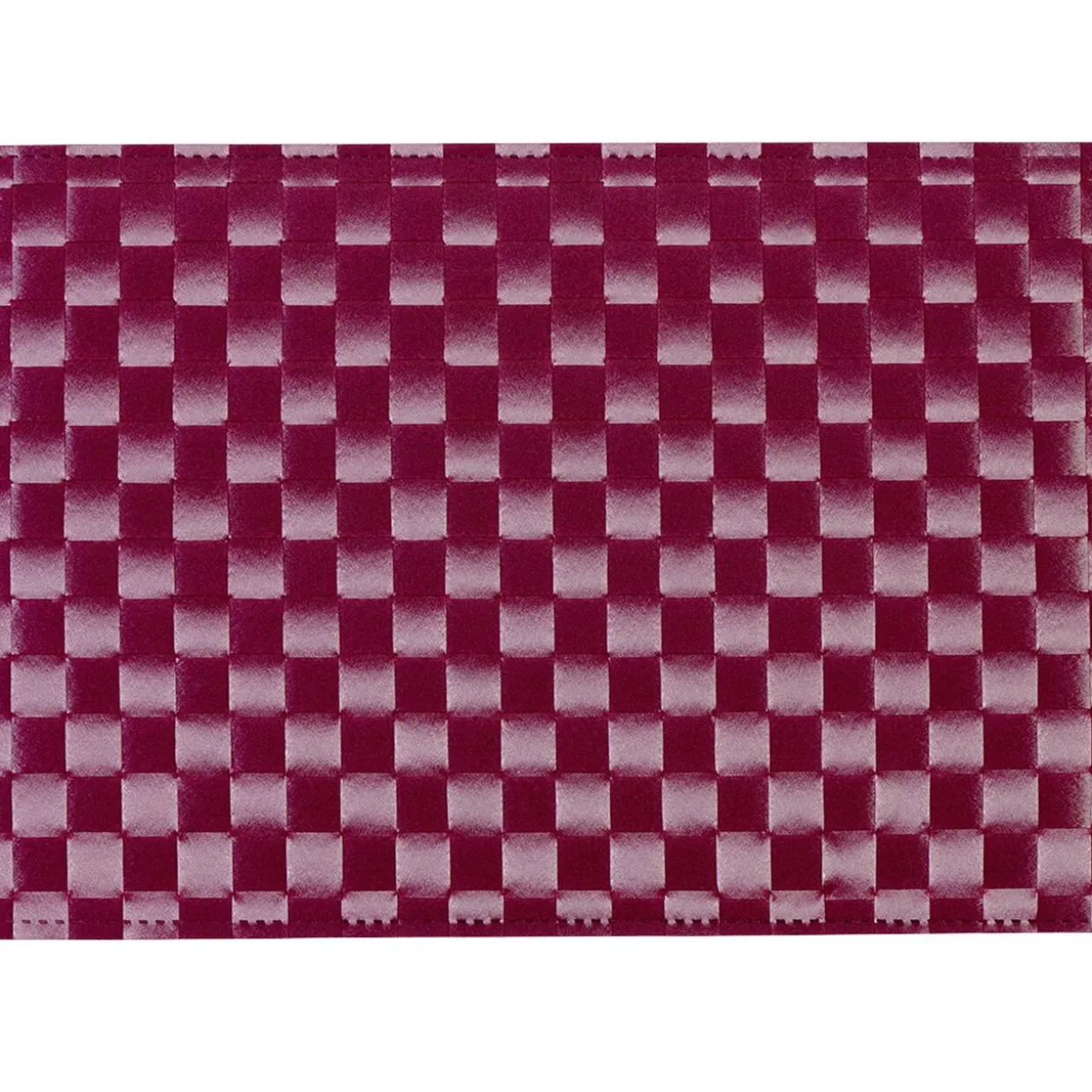 Set de table rectangulaire plastique effet tressé uni prune