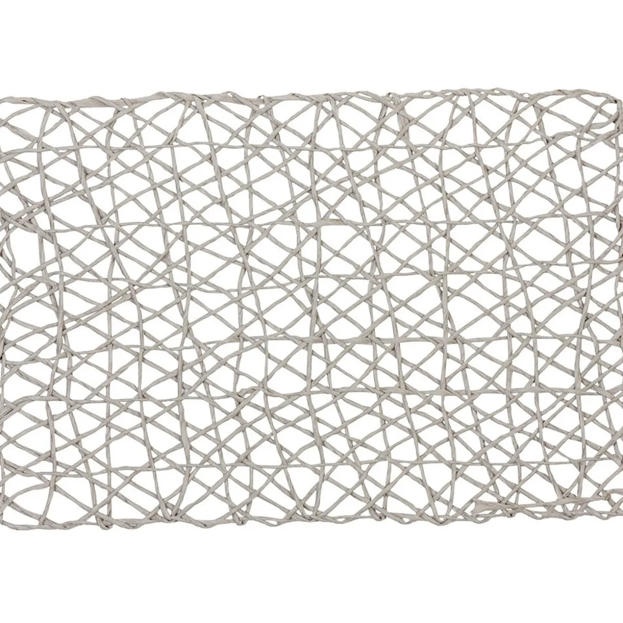 Set de table rectangulaire en papier pressé ajouré taupe