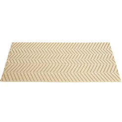 Set de table rectangulaire PVC 30x45cm motif chevron beige et marron