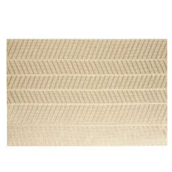 Set de table rectangulaire PVC 30x45cm motif chevron beige et marron
