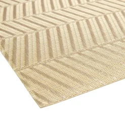 Set de table rectangulaire PVC 30x45cm motif chevron beige et marron