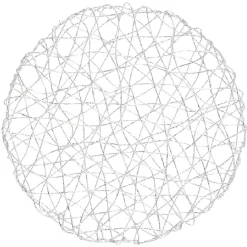 Set de table rond ajouré fil Argenté