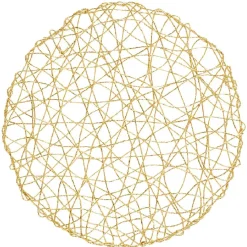 Set de table rond ajouré fil Doré