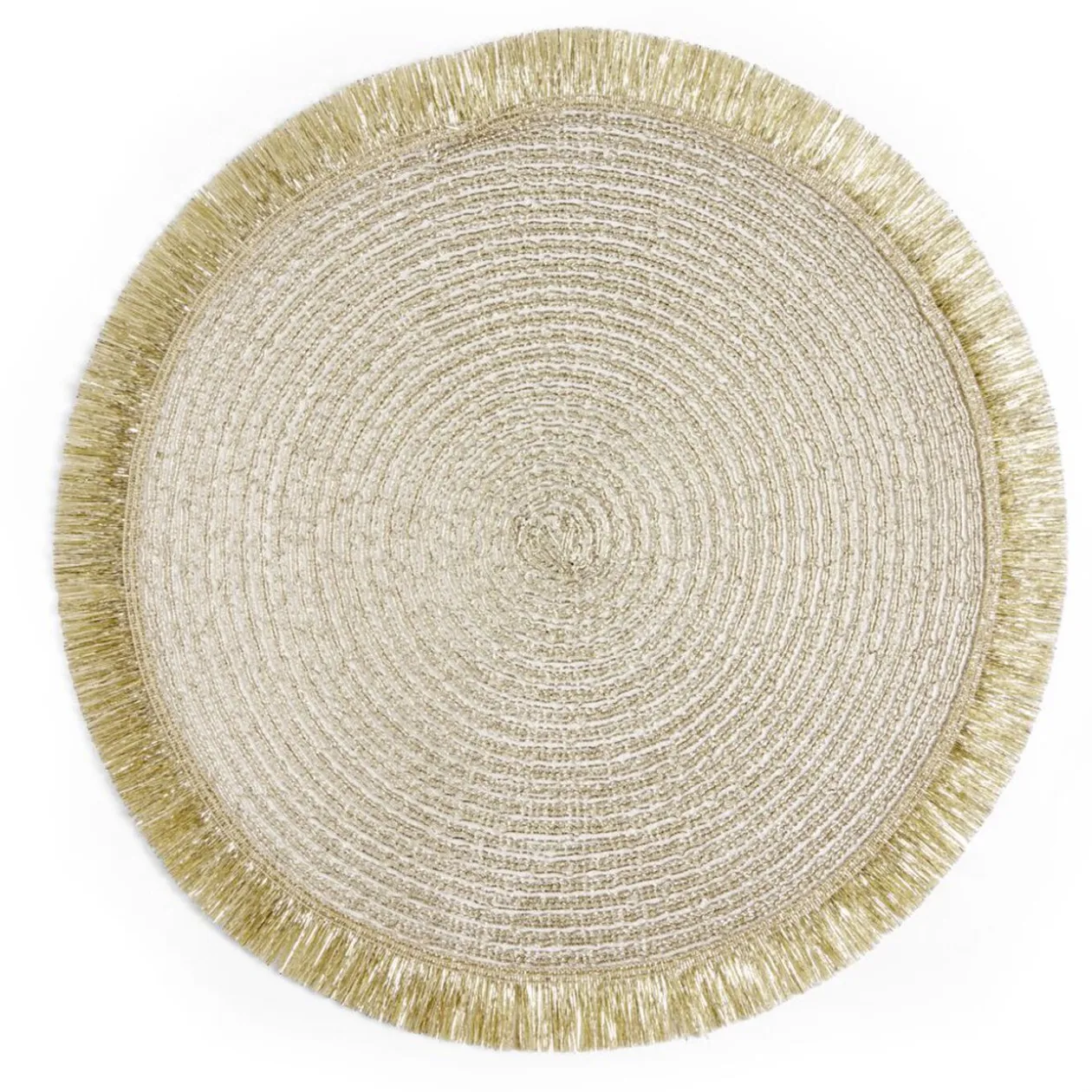 Set de table rond Ø38cm polyester jaune x2