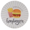 Set de table rond design hamburger