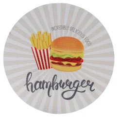 Set de table rond design hamburger