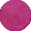 Set de table rond effet paille rose uni ø38 cm