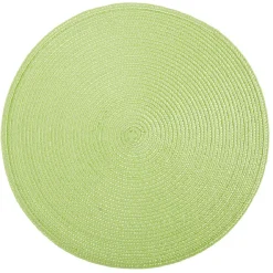 Set de table rond en paille vert