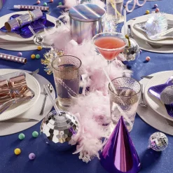 Set de table rond en polyester pailletté ø33 cm