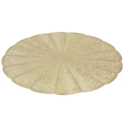 Set de table rond forme fleur doré Ø38cm