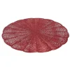 Set de table rond forme fleur rouge Ø38cm