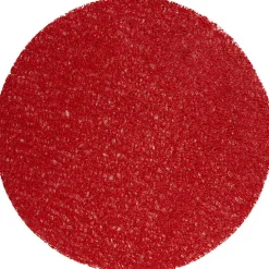 Set de table rond pvc effet spaghetti rouge uni ø38 cm