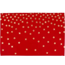 Set de table rouge étoiles dorées