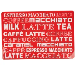 Set de table transparent et rouge