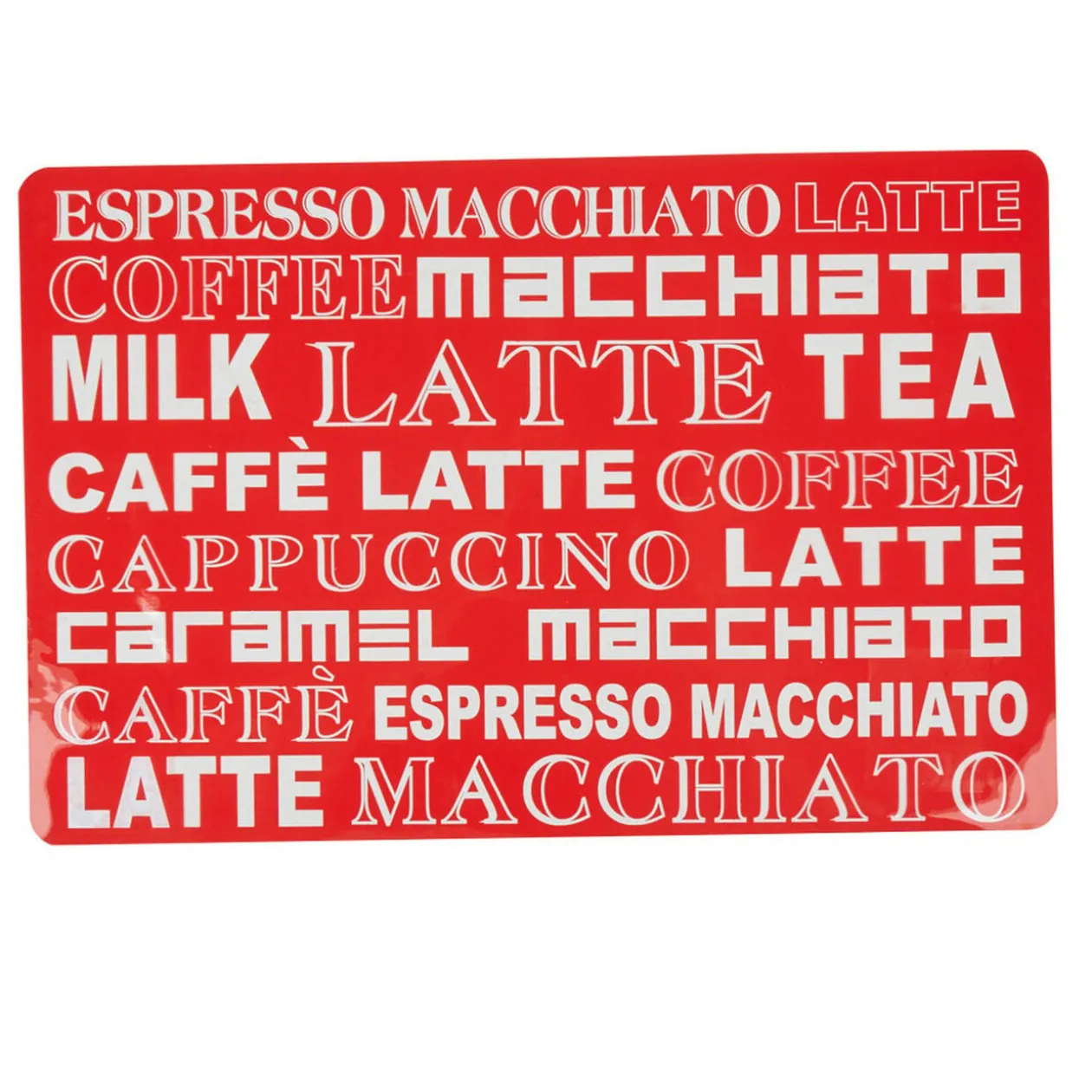 Set de table transparent et rouge