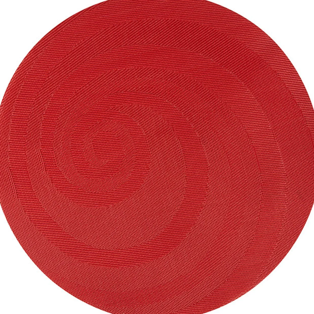 Set de table tressé rond rouge