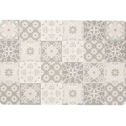 Set de table vinyle imprimé carreaux ciment gris 45x30 cm