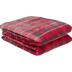 Set plaid + coussin polyester brodé