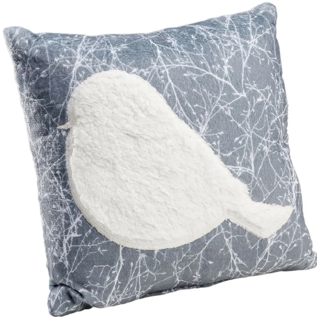 Set plaid + coussin polyester brodé